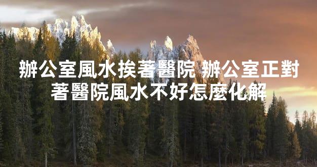 辦公室風水挨著醫院 辦公室正對著醫院風水不好怎麼化解